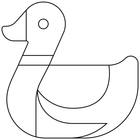 Duck Emoji Coloring Page